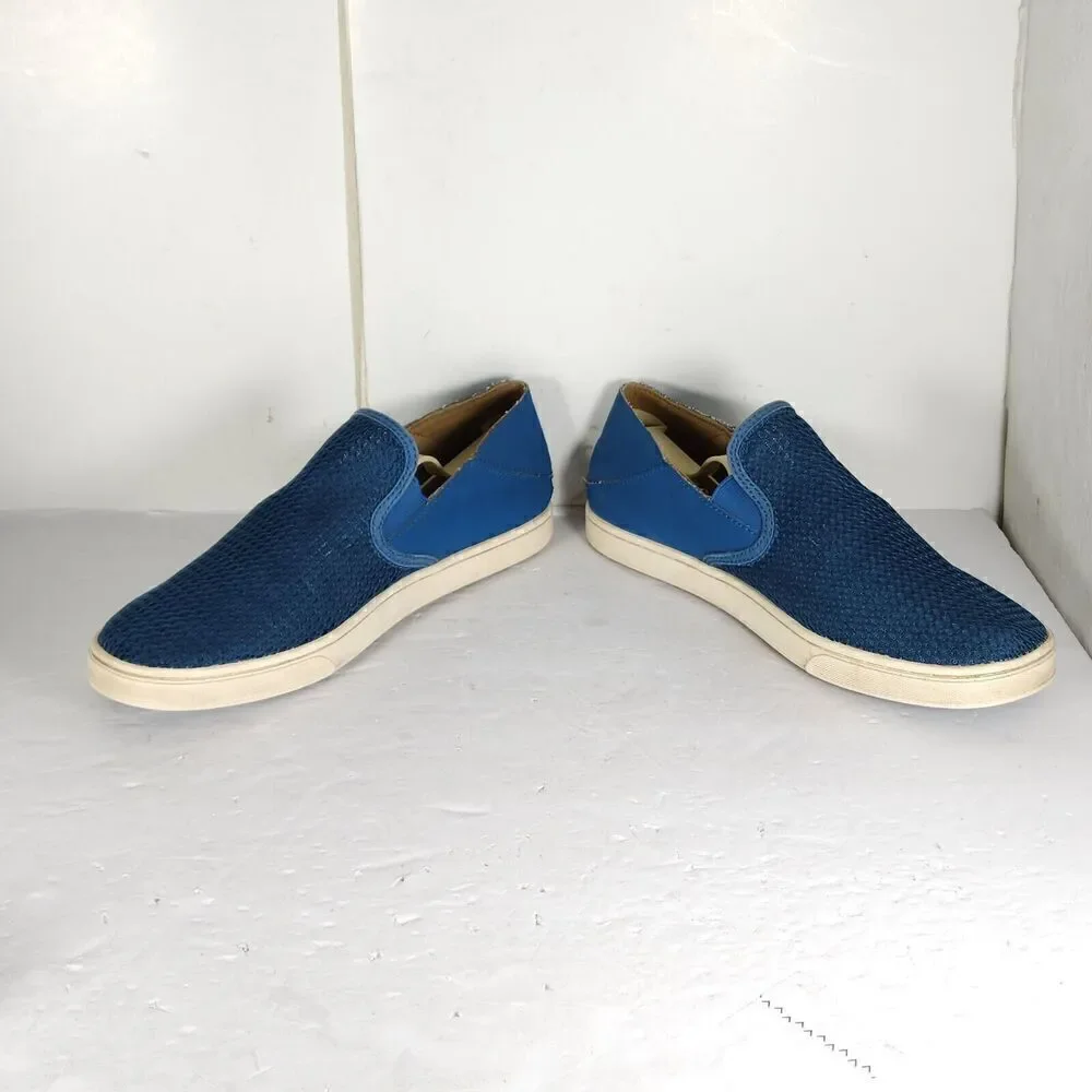 Olukai Women's Pehuea US9,5 Blue Flat Slip On Loafer Sneakers Shoes